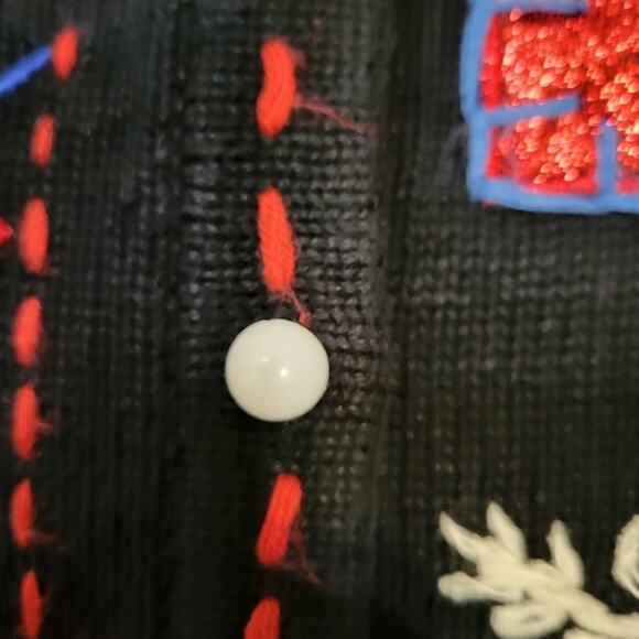 Vintage All Points by Reference Point Christmas Cardigan sweater size Large - Picture 5 of 10